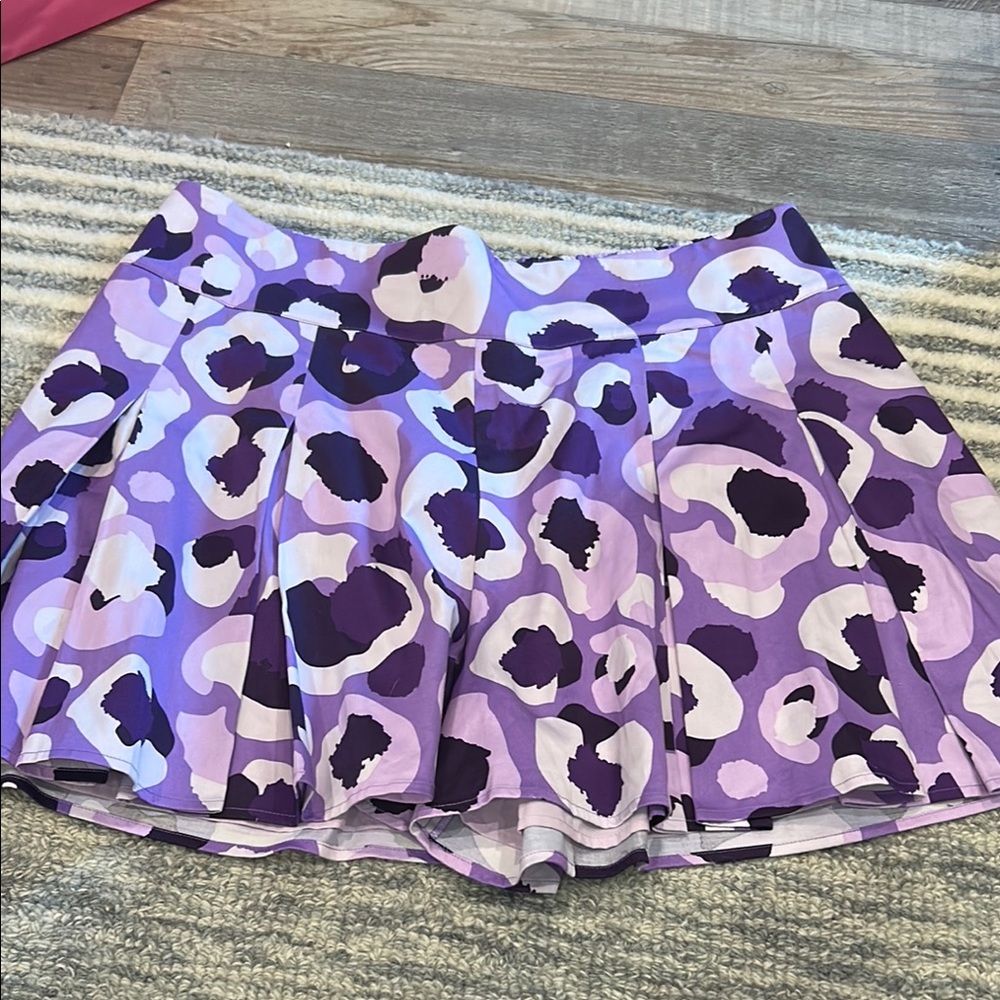 Purple Patterned Skater Skirt